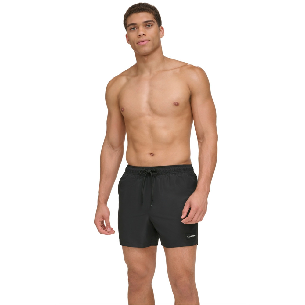 Calvin Klein Men Modern Euro 5" Volley Swim Trunks Black Size XXL